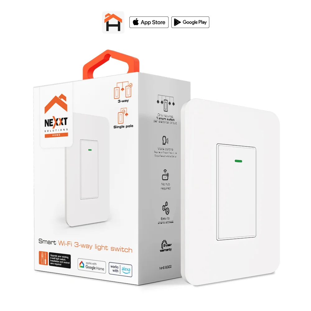 Interruptor de 3 vías Inteligente Wi-Fi Nexxt Home NHE-SE300